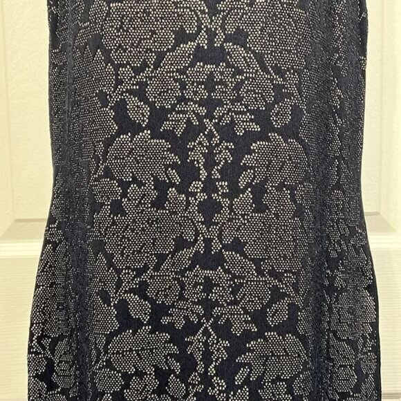 Anne Klein Navy Blue Sleeveless Sheath Midi Dress Size L - Picture 4 of 13